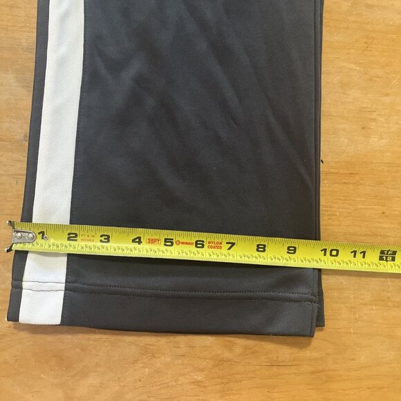 Nike Women’s Sz L Track Sweat Pants Gray W/ Yellow & White Stripes Straight Leg - Picture 8 of 11